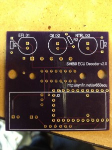 Front side of the v2.0 PCB